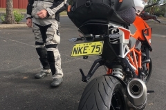 Peter Gs rear tyre at the beginning of the trip